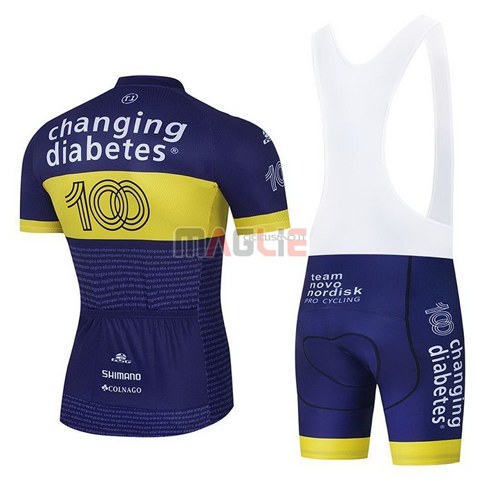 Maglia Novo Nordisk Manica Corta 2021 Blu Giallo